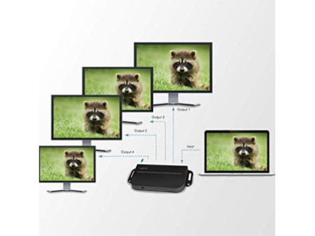 LogiLink Répartiteur Ultra Slim 4K Pro HMDI, support montage