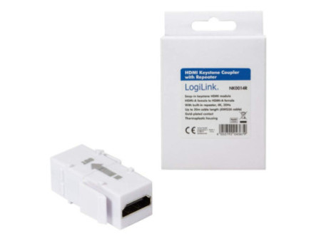 LogiLink Connecteur modulaire Keystone HDMI avec répéteur