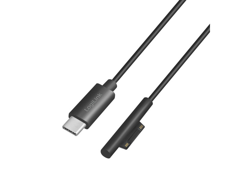 LogiLink Câble de chargement USB-C Microsoft Surface, noir