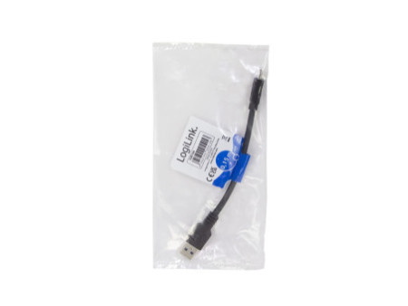 LogiLink Câble USB 3.2, USB-A - USB-C, 0,15 m, noir