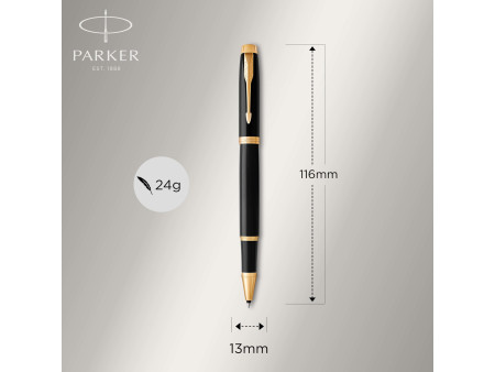PARKER Stylo roller IM Laque Noire G.T.