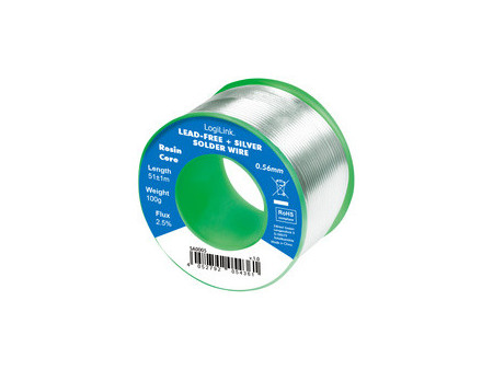LogiLink Fil à souder, diamètre: 0,56 mm, cuivre 0,7%, 100 g