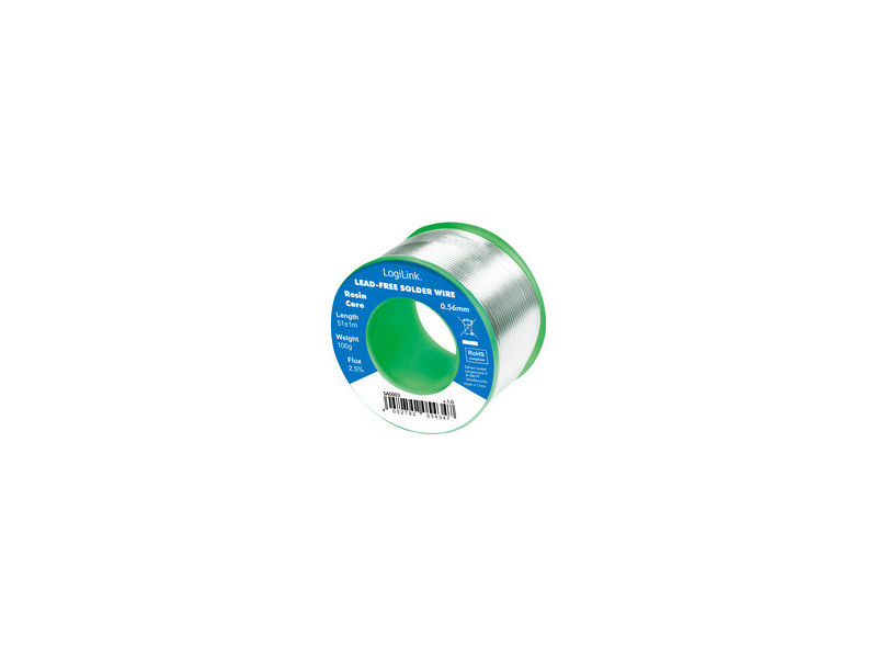 LogiLink Fil à souder, diamètre: 0,56 mm, cuivre 0,7%, 12,5g