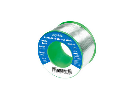 LogiLink Fil à souder, diamètre: 1 mm, cuivre 0,7%, 12,5 g
