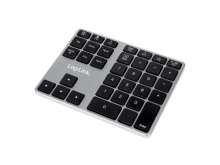 LogiLink Pavé numérique Bluetooth V3.0, aluminium, sans fil