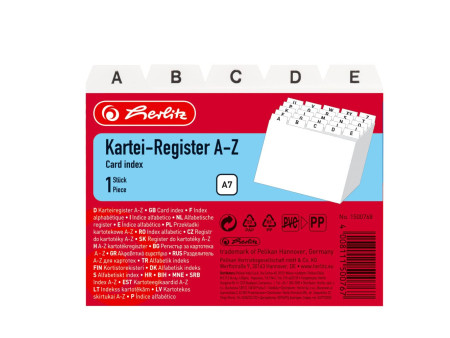 herlitz Index alphabétique A - Z, PP, A7 paysage
