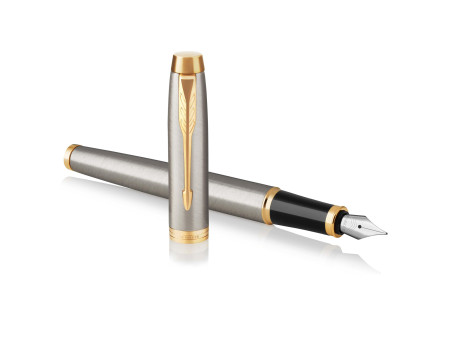 PARKER Stylo plume IM Métal brossé G.T.