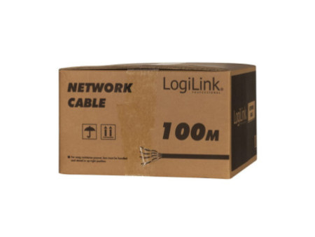 LogiLink Câble d'installation, Cat.7, S/FTP, 100 m, Simplex