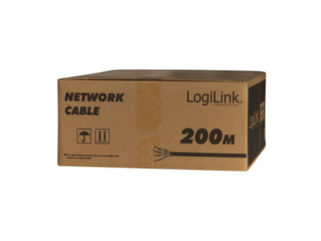 LogiLink Câble d'installation, Cat.7A, S/FTP, 200 m, Simplex