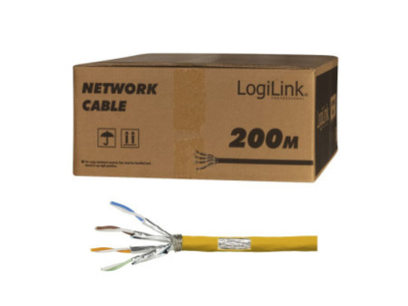 LogiLink Câble d'installation, Cat.7A, S/FTP, 200 m, Simplex