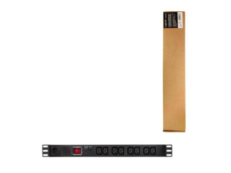 LogiLink Multiprise appareils à froid, 8 prises, noir