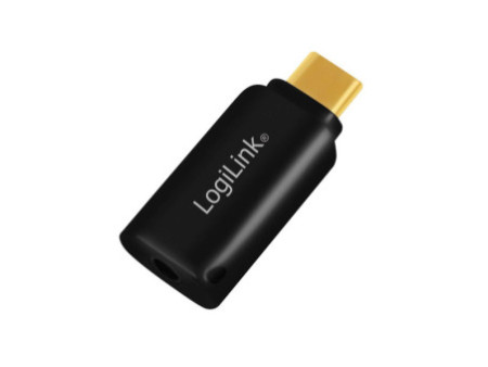 LogiLink Adaptateur audio - USB-C, noir