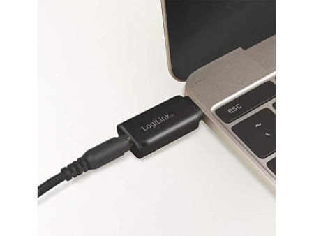 LogiLink Adaptateur audio - USB-C, noir