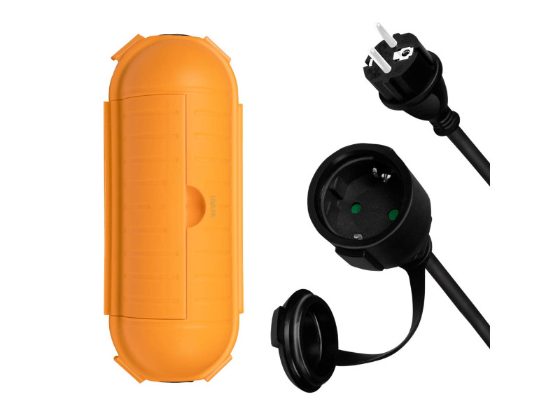 LogiLink Kit d'extérieur: rallonge électrique + boîtier