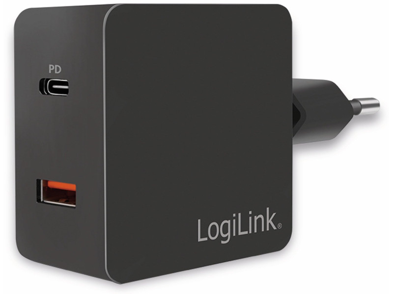 LogiLink Chargeur secteur USB,USB-C PD&1x USB-A Quick Charge