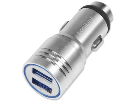 LogiLink Chargeur USB pour voiture,2 ports, avec marteau