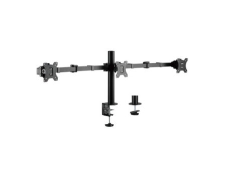 LogiLink Bras support pour 3 écrans 17-27', noir