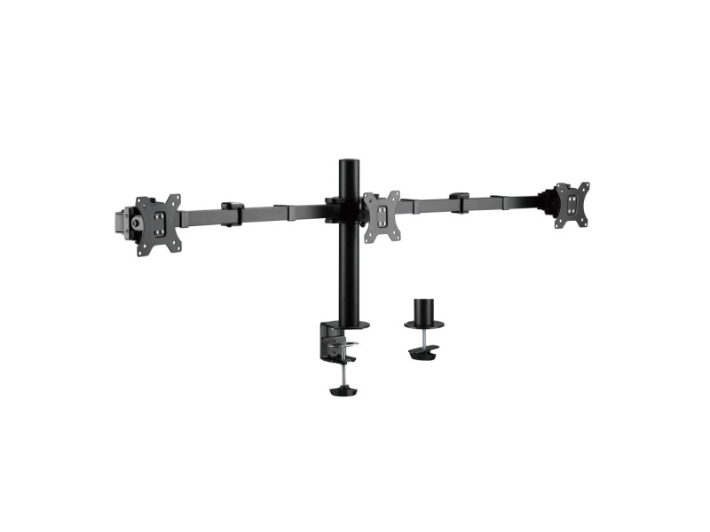 LogiLink Bras support pour 3 écrans 17-27', noir