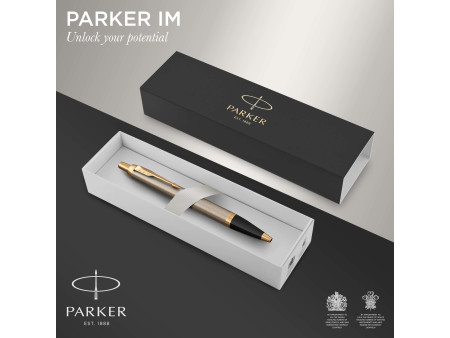 PARKER Stylo à bille rétractable IM Métal Brossé G.T.