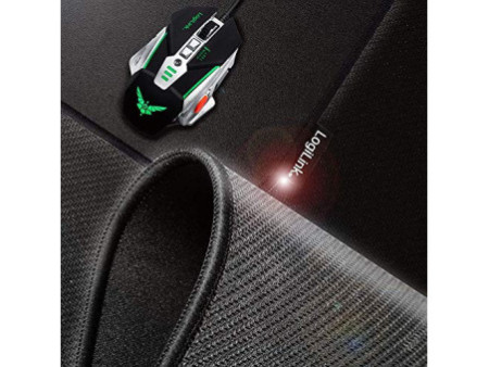 LogiLink Tapis souris gaming, bords cousus, taille XL, noir