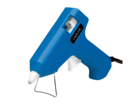LogiLink Mini pistolet à colle, 10 wattts, bleu