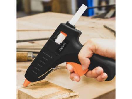 LogiLink Pistolet à colle, 20 watts, noir/orange
