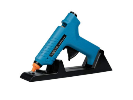 LogiLink Pistolet à colle, 80 watts, sans câble, bleu