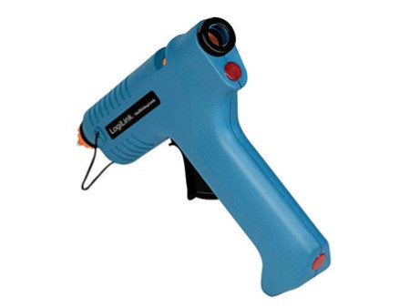 LogiLink Pistolet à colle, 80 watts, sans câble, bleu