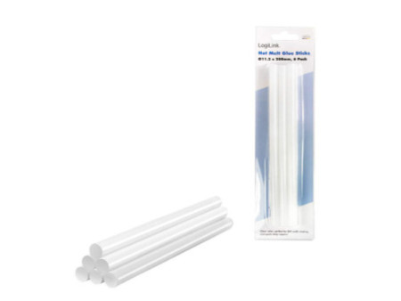 LogiLink Bâton de colle, diamètre de 11,2 mm, transparent