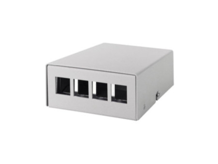 LogiLink Boîtier point de consolidation, 4 ports, gris clair
