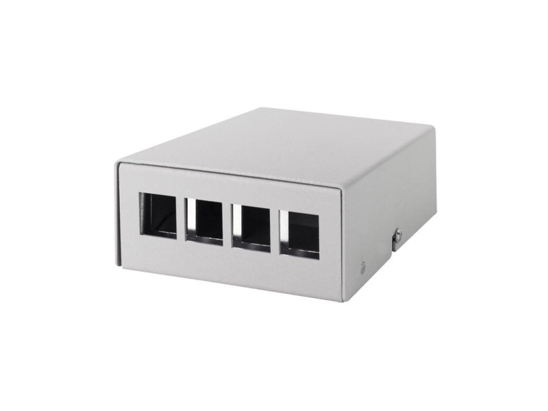 LogiLink Boîtier point de consolidation, 4 ports, gris clair