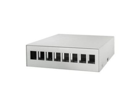 LogiLink Boîtier point de consolidation, 8 ports, gris clair