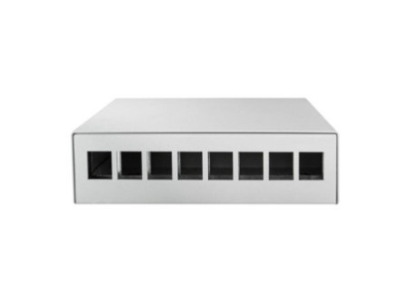 LogiLink Boîtier point de consolidation, 8 ports, gris clair