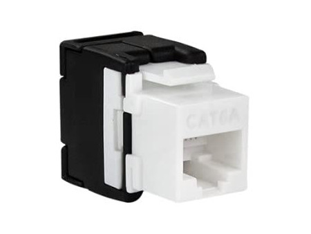 LogiLink Embase Keystone Cat.6A, classe EA, non blindé,blanc