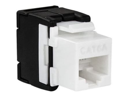 LogiLink Embase Keystone Cat.6A, classe EA, non blindé,blanc