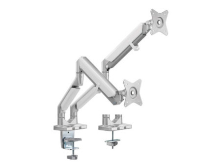 LogiLink Bras support pour deux écrans, aluminium, argent