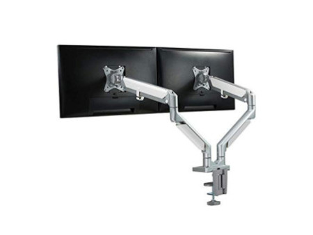LogiLink Bras support pour deux écrans, aluminium, argent