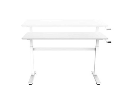 LogiLink Bureau assis-debout, (L)1.400 mm, blanc