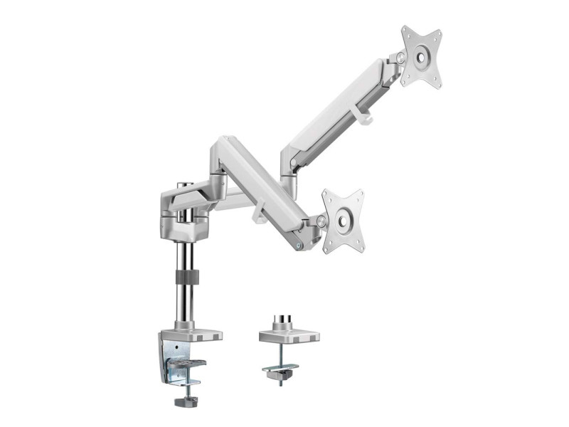 LogiLink Bras support pour deux écrans, aluminium, argent