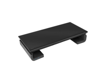 LogiLink Réhausseur d'écran, largeur réglable, 3x USB, noir