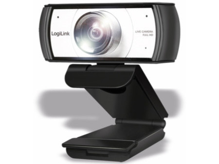 LogiLink Caméra de conférence HD USB, 2 micros, 120 degrés