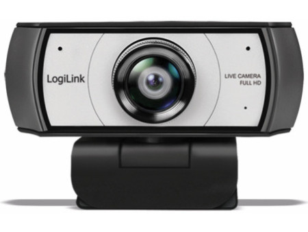 LogiLink Caméra de conférence HD USB, 2 micros, 120 degrés