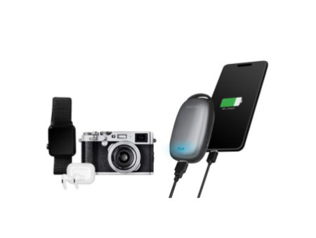LogiLink Powerbank & chauffe-mains, 4.000 mAh, gris