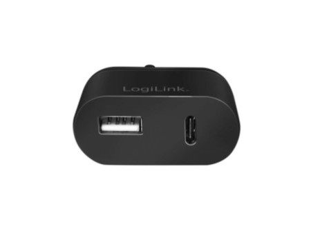 LogiLink Chargeur secteur USB avec câble fixe, 1x USB, noir