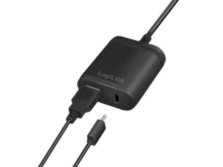 LogiLink Chargeur secteur USB avec câble fixe, 1x USB, noir