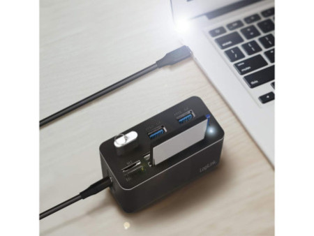 LogiLink Mini station d'accueil USB 3.2 (Gen 1), 8 ports