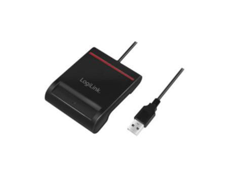 LogiLink Lecteur de cartes Smart ID USB 2.0, noir