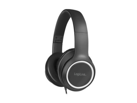 LogiLink Casque stéréo High Quality, avec micro, noir