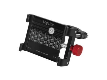 LogiLink Support de smartphone pour vélo, fixe, noir/rouge