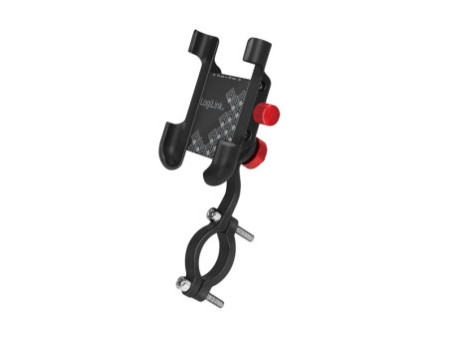 LogiLink Support de smartphone pour vélo, droit, noir/rouge